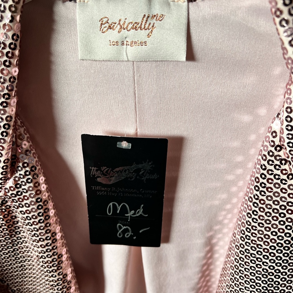 Pink sequin blazer
